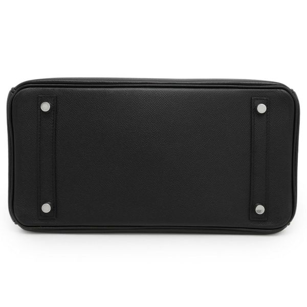 エルメス バーキン30 ブラック/シルバー金具 エプソン □L刻印 HERMES Birkin ハンドバッグ 黒