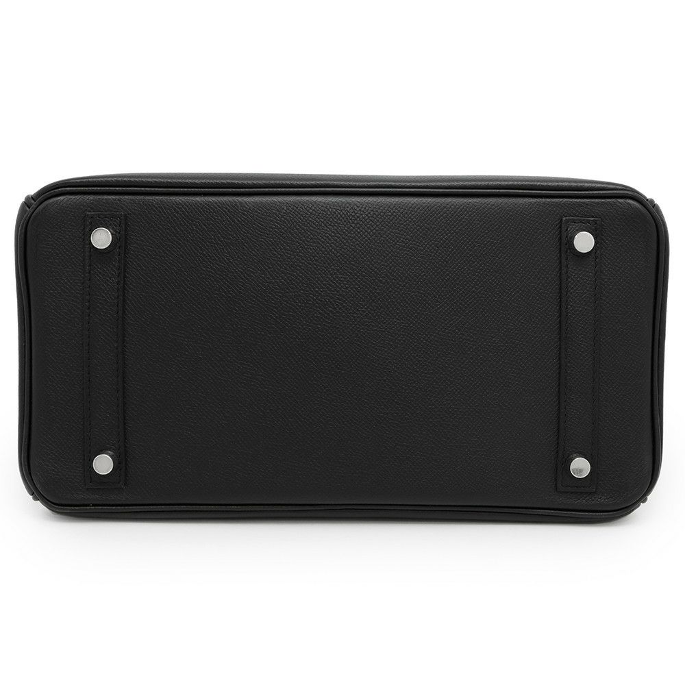 エルメス バーキン30 ブラック/シルバー金具 エプソン □L刻印 HERMES Birkin ハンドバッグ 黒