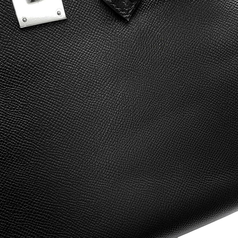 エルメス バーキン30 ブラック/シルバー金具 エプソン □L刻印 HERMES Birkin ハンドバッグ 黒