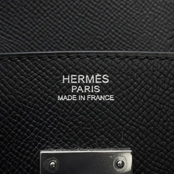 エルメス バーキン30 ブラック/シルバー金具 エプソン □L刻印 HERMES Birkin ハンドバッグ 黒