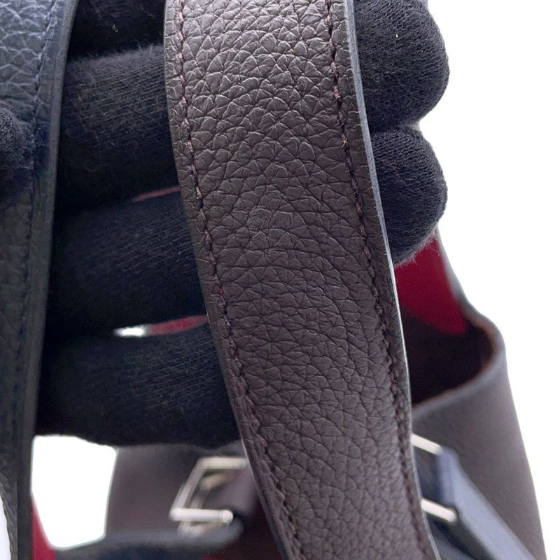 エルメス ピコタンロックPM カザック2 ブルーニュイ/ルージュセリエ/フランボワーズ/シルバー金具 トリヨンクレマンス Z刻印