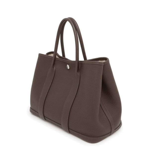 エルメス トートバッグ ガーデンパーティTPM エベンヌ/シルバー金具 ネゴンダ  Y刻印