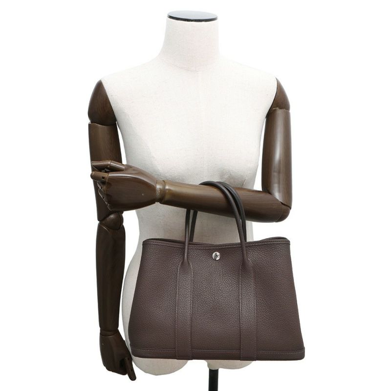 エルメス トートバッグ ガーデンパーティTPM エベンヌ/シルバー金具 ネゴンダ  Y刻印