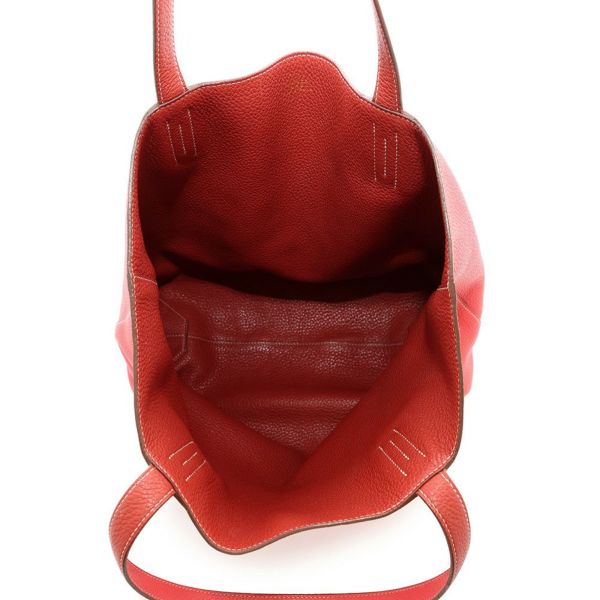 エルメス トートバッグ ドゥブルセンス45 ローズジャイプール/サンギーヌ トリヨンクレマンス □R刻印