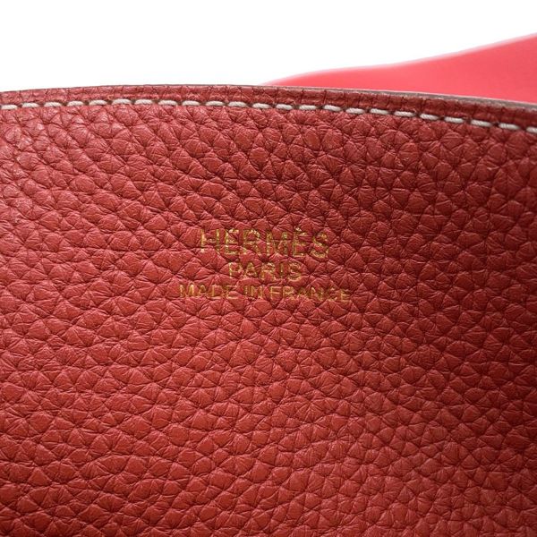 エルメス トートバッグ ドゥブルセンス45 ローズジャイプール/サンギーヌ トリヨンクレマンス □R刻印