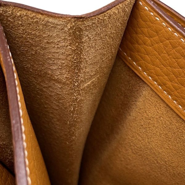 エルメス ブリーフケース サック・ア・デペッシュ38 サフラン/ゴールド金具 アルデンヌ/オーストリッチ 〇O刻印 メンズ