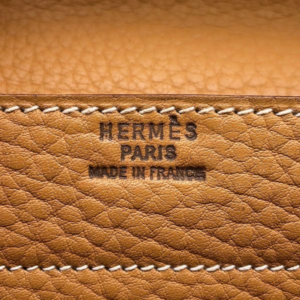 エルメス ブリーフケース サック・ア・デペッシュ38 サフラン/ゴールド金具 アルデンヌ/オーストリッチ 〇O刻印 メンズ