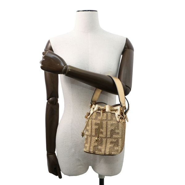 フェンディ ショルダーバッグ ズッカ柄 モン トレゾール ミニ ストロー 8BS010 FENDI 2wayハンドバッグ