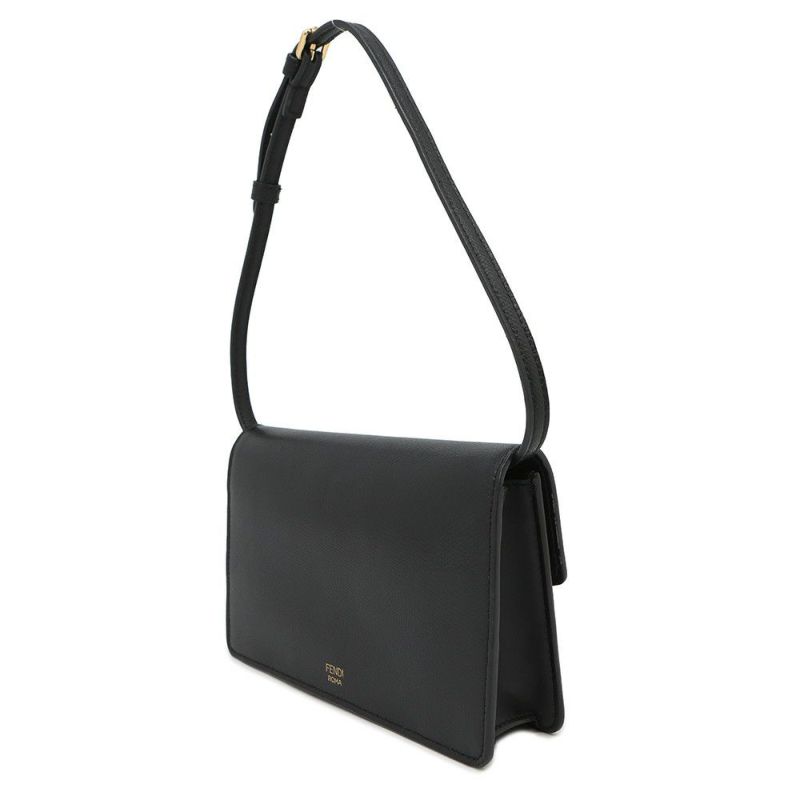 フェンディ ショルダーウォレット FFダイヤモンド レザー 8M0488 FENDI 長財布 黒