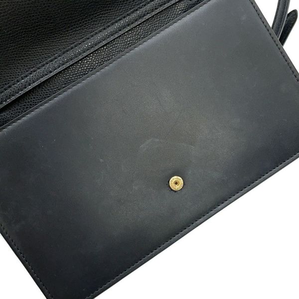 フェンディ ショルダーウォレット FFダイヤモンド レザー 8M0488 FENDI 長財布 黒