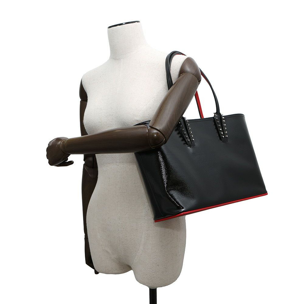 クリスチャン・ルブタン トートバッグ カバタ CABATA スタッズ 3175207 Christian Louboutin ポーチ付き 黒