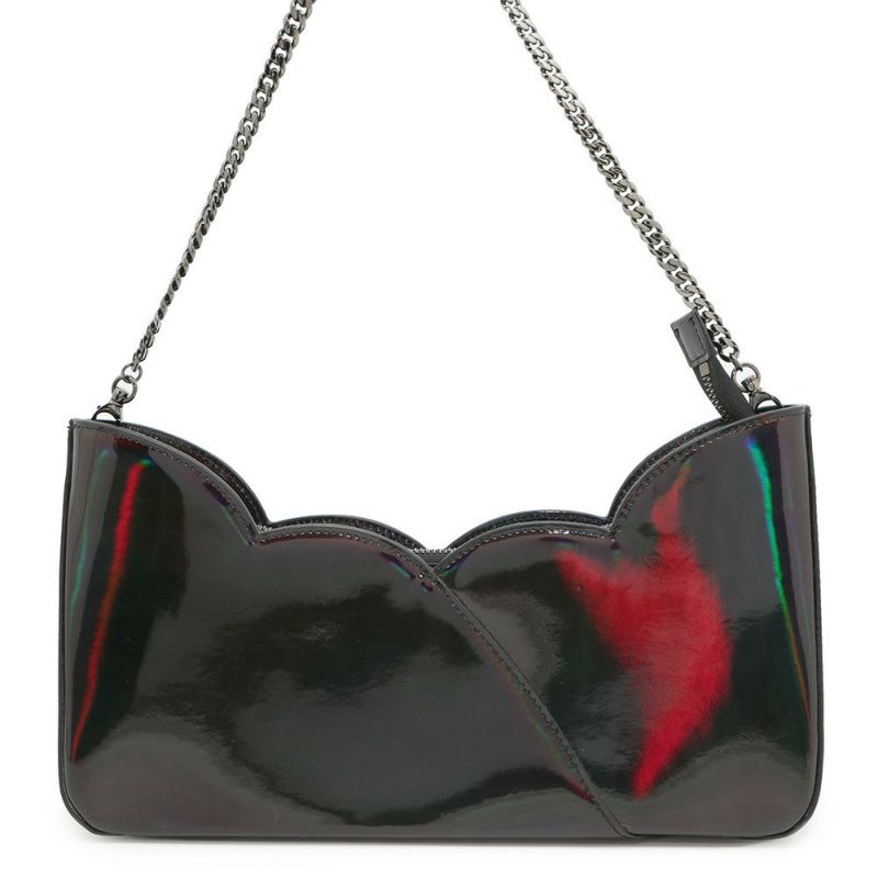 クリスチャン・ルブタン チェーンショルダーバッグ ホットチック パテント 1235034 Christian Louboutin 黒