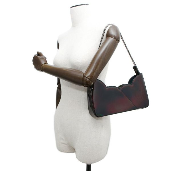 クリスチャン・ルブタン チェーンショルダーバッグ ホットチック パテント 1235034 Christian Louboutin 黒