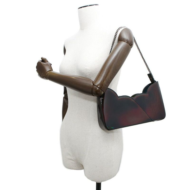 クリスチャン・ルブタン チェーンショルダーバッグ ホットチック パテント 1235034 Christian Louboutin 黒