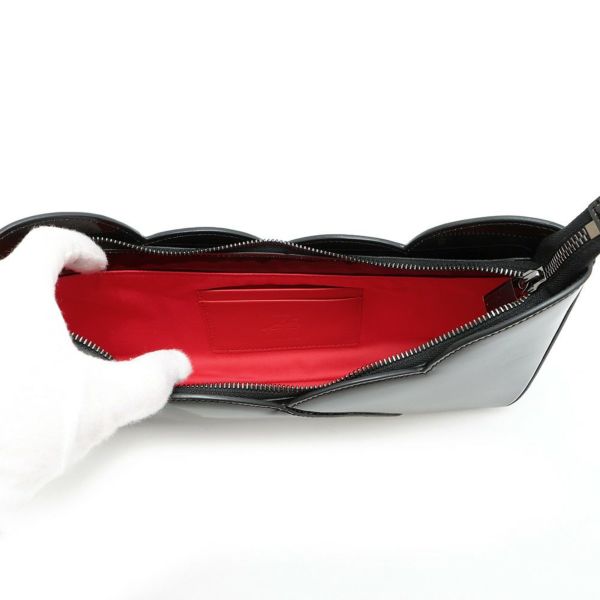 クリスチャン・ルブタン チェーンショルダーバッグ ホットチック パテント 1235034 Christian Louboutin 黒