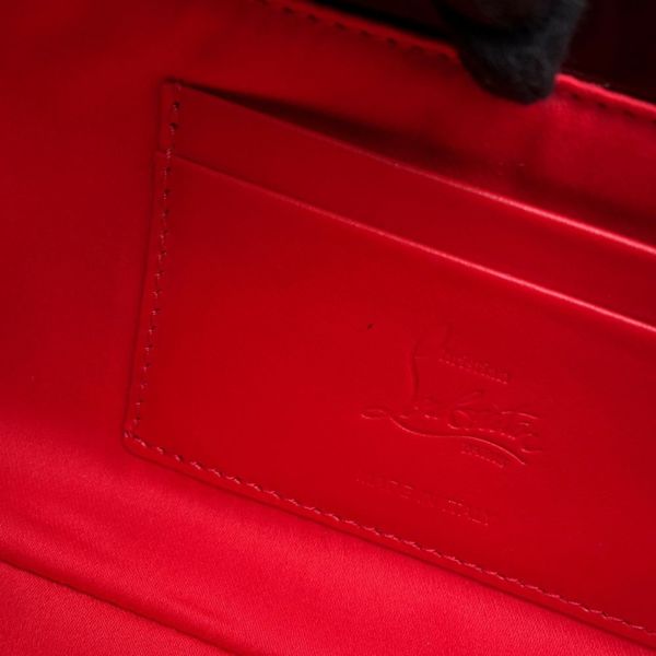 クリスチャン・ルブタン チェーンショルダーバッグ ホットチック パテント 1235034 Christian Louboutin 黒