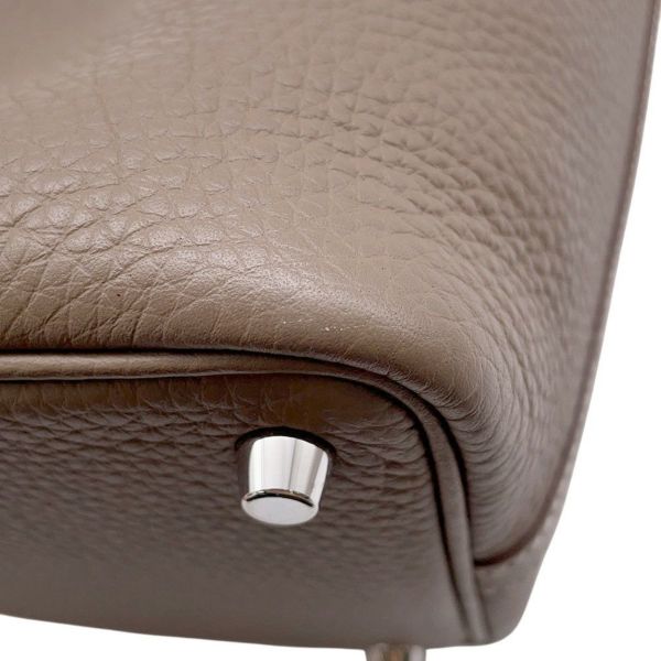 エルメス ハンドバッグ ピコタンロックPM エトゥープ/シルバー金具 トリヨンクレマンス B刻印