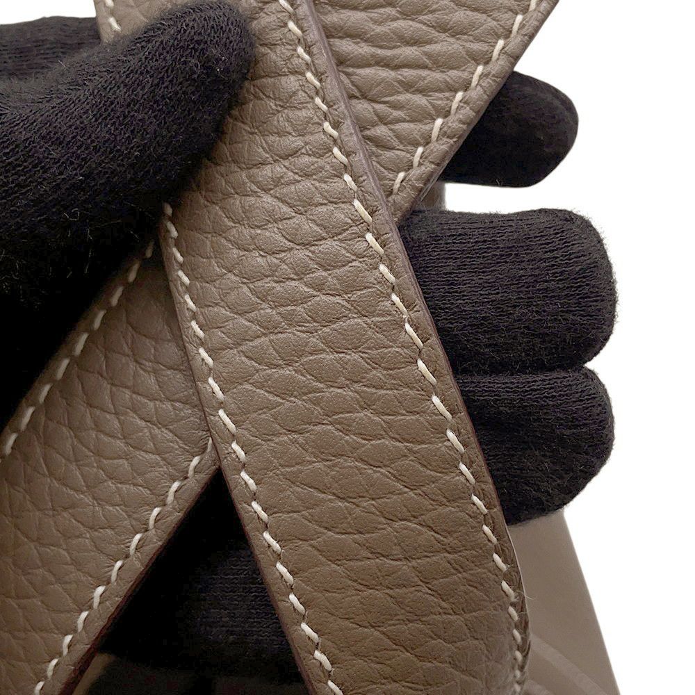 エルメス ハンドバッグ ピコタンロックPM エトゥープ/シルバー金具 トリヨンクレマンス B刻印