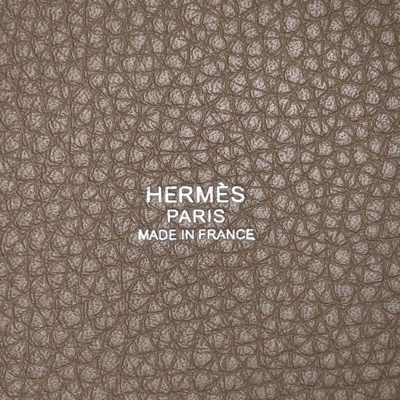 エルメス ハンドバッグ ピコタンロックPM エトゥープ/シルバー金具 トリヨンクレマンス B刻印