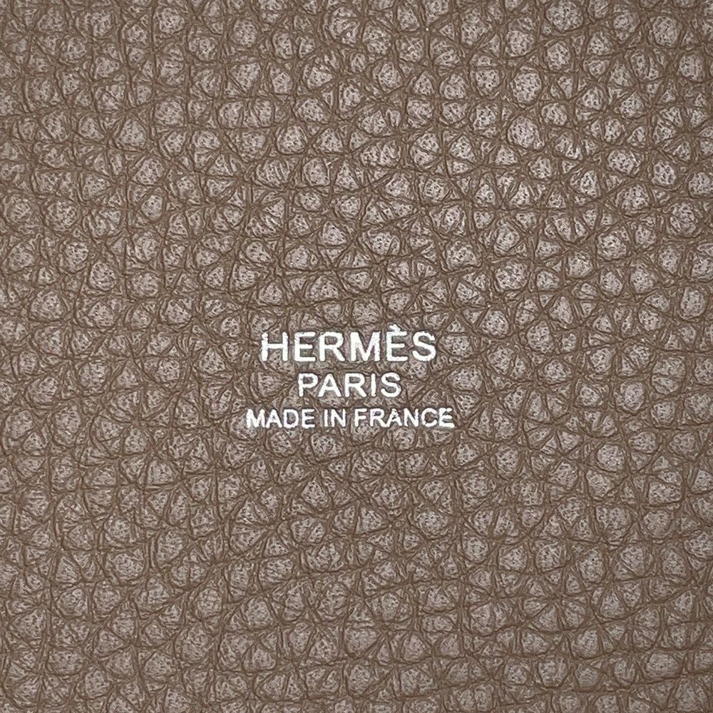 エルメス ハンドバッグ ピコタンロックPM エトゥープ/シルバー金具 トリヨンクレマンス B刻印