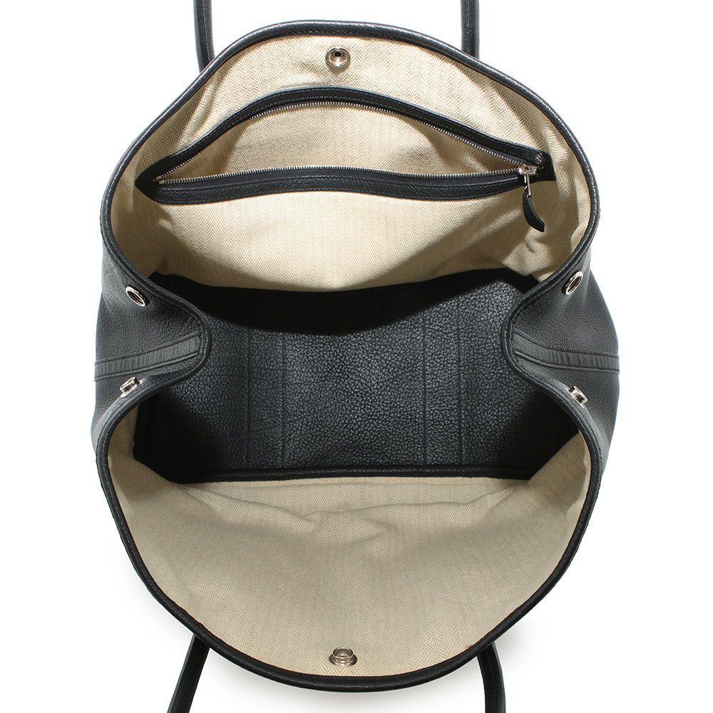 エルメス トートバッグ ガーデンパーティPM ブラック/シルバー金具 カントリー □K刻印 黒