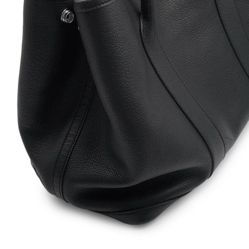 エルメス トートバッグ ガーデンパーティPM ブラック/シルバー金具 カントリー □K刻印 黒