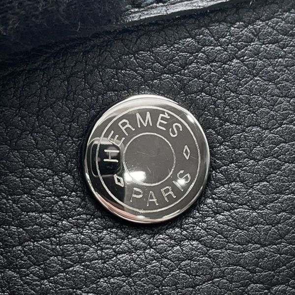 エルメス トートバッグ ガーデンパーティPM ブラック/シルバー金具 カントリー □K刻印 黒