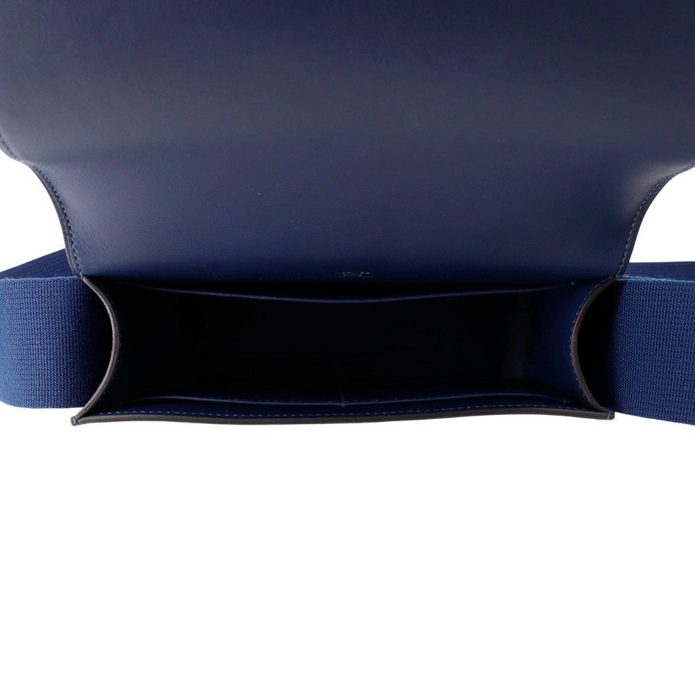 エルメス ショルダーバッグ ゲタ ネイビー/シルバー金具 シェブルミゾル B刻印