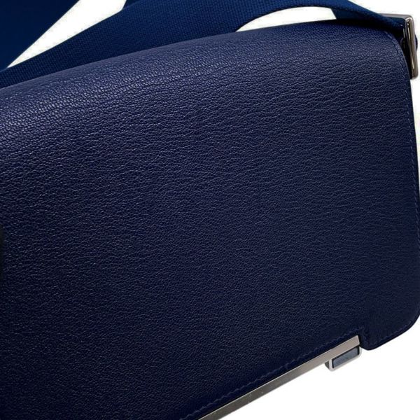 エルメス ショルダーバッグ ゲタ ネイビー/シルバー金具 シェブルミゾル B刻印