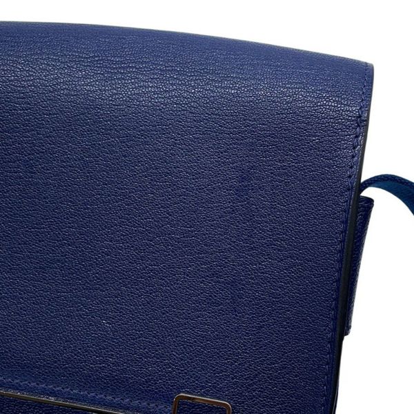 エルメス ショルダーバッグ ゲタ ネイビー/シルバー金具 シェブルミゾル B刻印