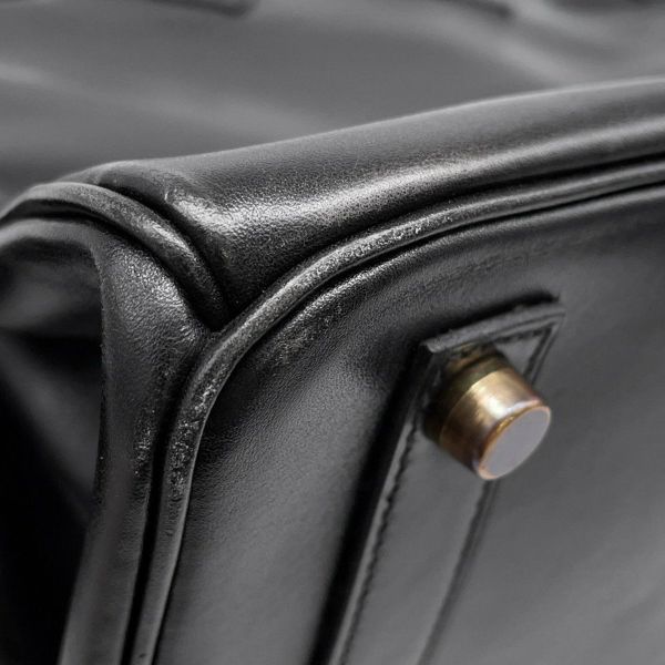 エルメス ハンドバッグ オータクロア32 タッチ ブラック/パーシュマン/ゴールド金具 ボックスカーフ/オーストリッチ 〇Y刻印 黒