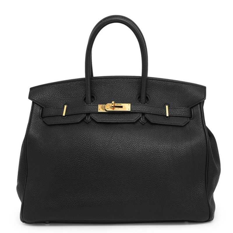 エルメス バーキン35 ブラック/ゴールド金具 トゴ □G刻印 HERMES Birkin ハンドバッグ 黒