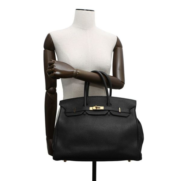 エルメス バーキン35 ブラック/ゴールド金具 トゴ □G刻印 HERMES Birkin ハンドバッグ 黒