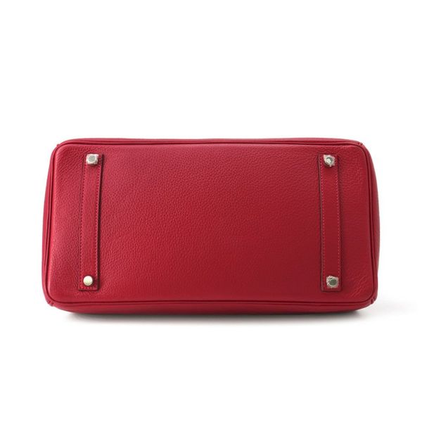 エルメス バーキン35 ルージュカザック/シルバー金具 トリヨンクレマンス □G刻印 HERMES Birkin ハンドバッグ