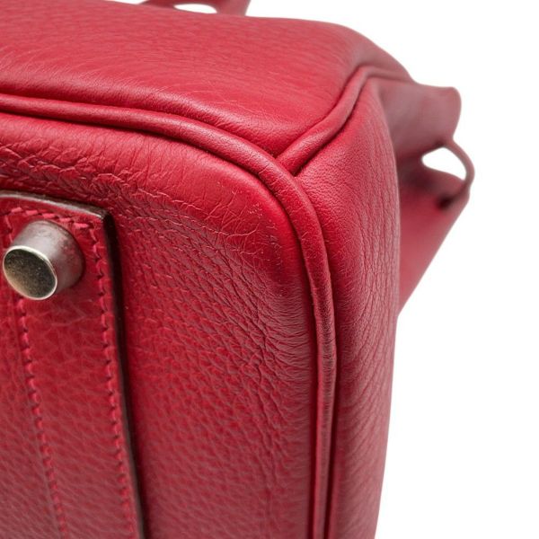 エルメス バーキン35 ルージュカザック/シルバー金具 トリヨンクレマンス □G刻印 HERMES Birkin ハンドバッグ