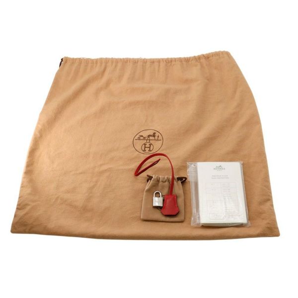 エルメス バーキン35 ルージュカザック/シルバー金具 トリヨンクレマンス □G刻印 HERMES Birkin ハンドバッグ