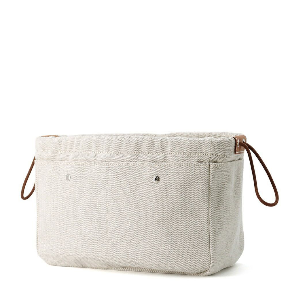 エルメス ポーチ フールビ25 ナチュラル/フォーヴ/シルバー金具 トワルシェブロン/バレニア Y刻 HERMES