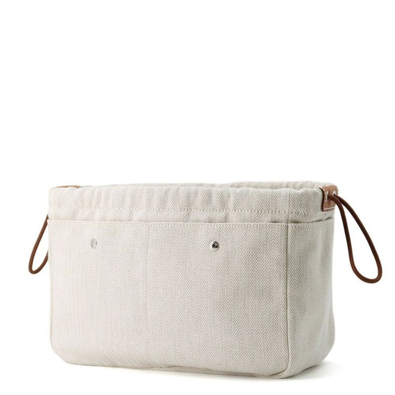 エルメス ポーチ フールビ25 ナチュラル/フォーヴ/シルバー金具 トワルシェブロン/バレニア Y刻 HERMES