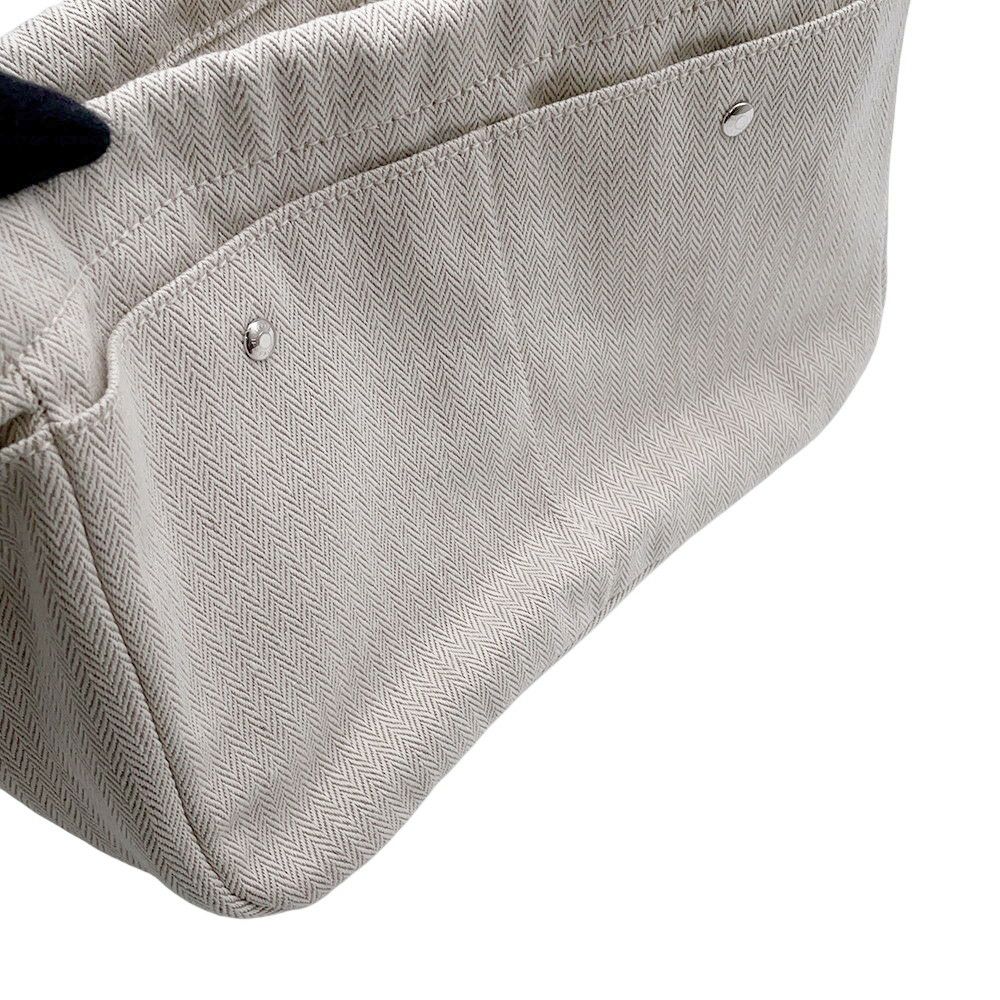 エルメス ポーチ フールビ25 ナチュラル/フォーヴ/シルバー金具 トワルシェブロン/バレニア Y刻 HERMES