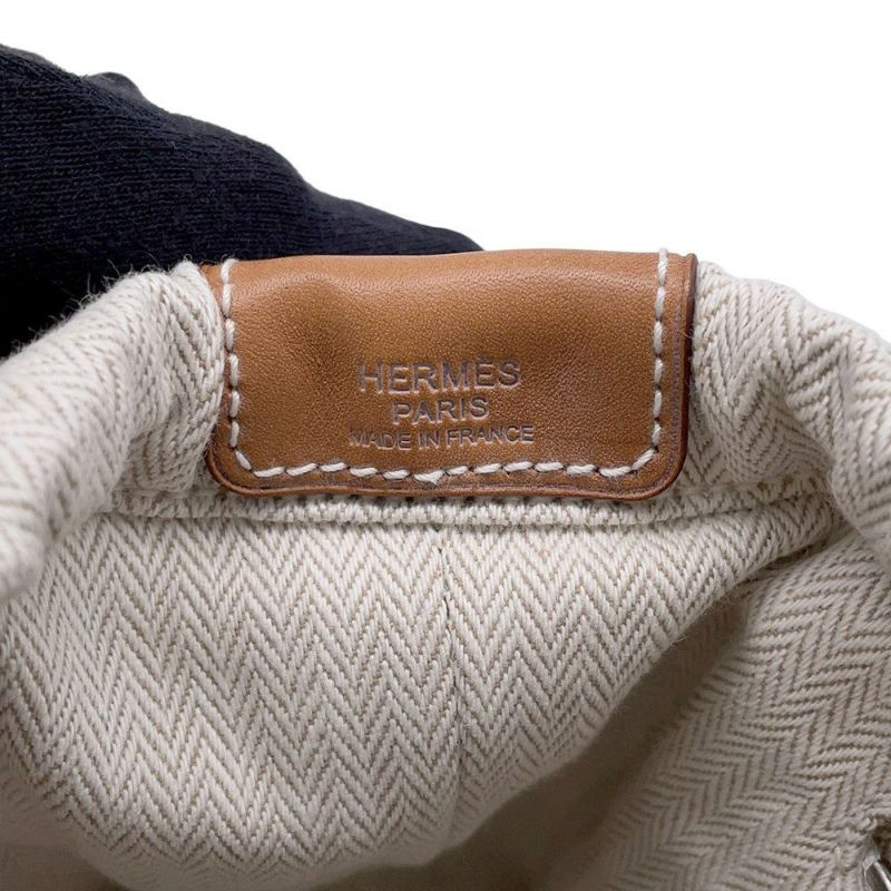 エルメス ポーチ フールビ25 ナチュラル/フォーヴ/シルバー金具 トワルシェブロン/バレニア Y刻 HERMES