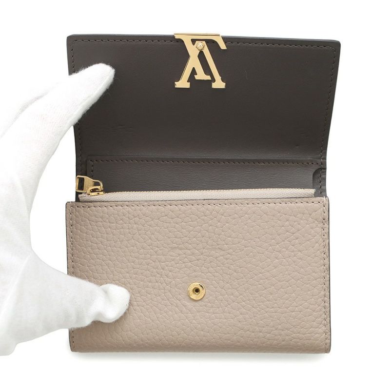 ルイヴィトン 三つ折り財布 トリヨンレザー ポルトフォイユ・カプシーヌ コンパクト M62159