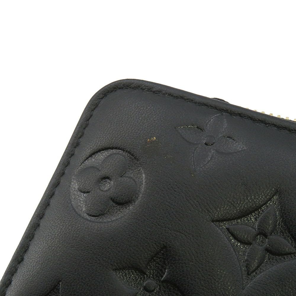 ルイヴィトン 長財布 モノグラム・ラムレザー ジッピー・ウォレット M81510 LOUIS VUITTON ヴィトン 財布 黒 ブラック