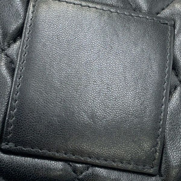 シャネル チェーンウォレット マトラッセ ココマーク ラムスキン AP2056 CHANEL 財布 黒