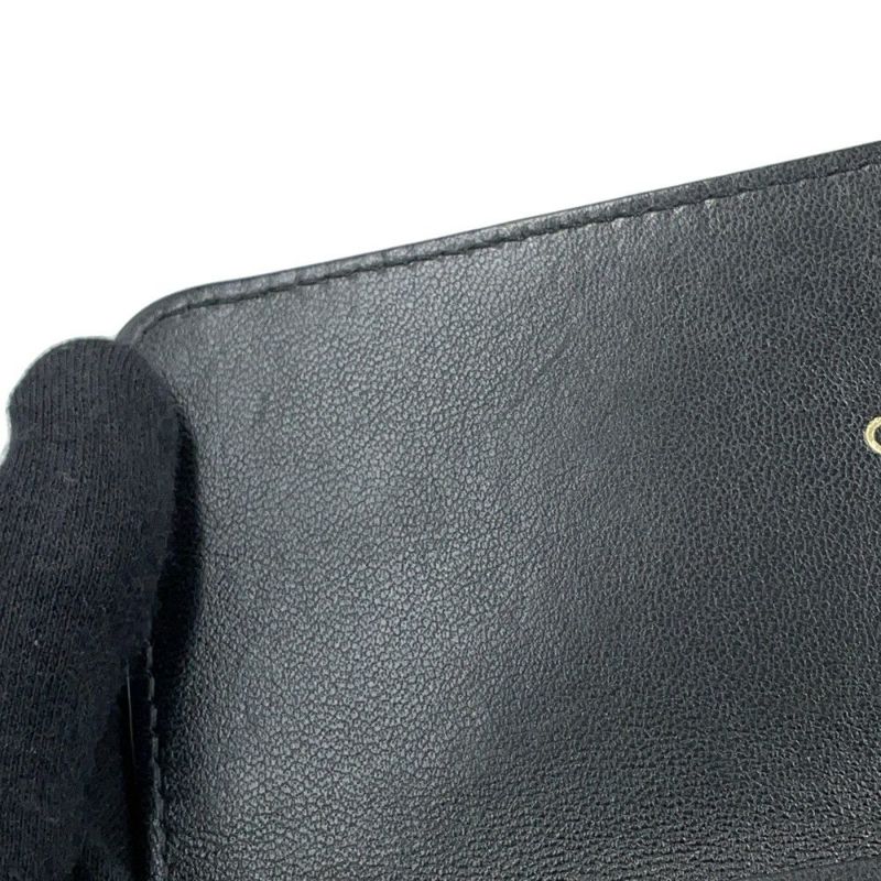 シャネル チェーンウォレット マトラッセ ココマーク ラムスキン AP2056 CHANEL 財布 黒