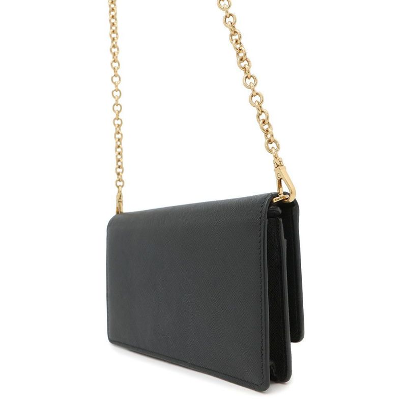 プラダ チェーンウォレット サフィアーノレザー PRADA 財布 黒