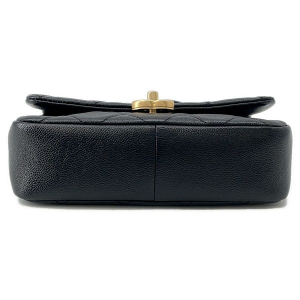 シャネル チェーンショルダーバッグ マトラッセ メロディチェーン ココマーク キャビアスキン AS3103 CHANEL 黒