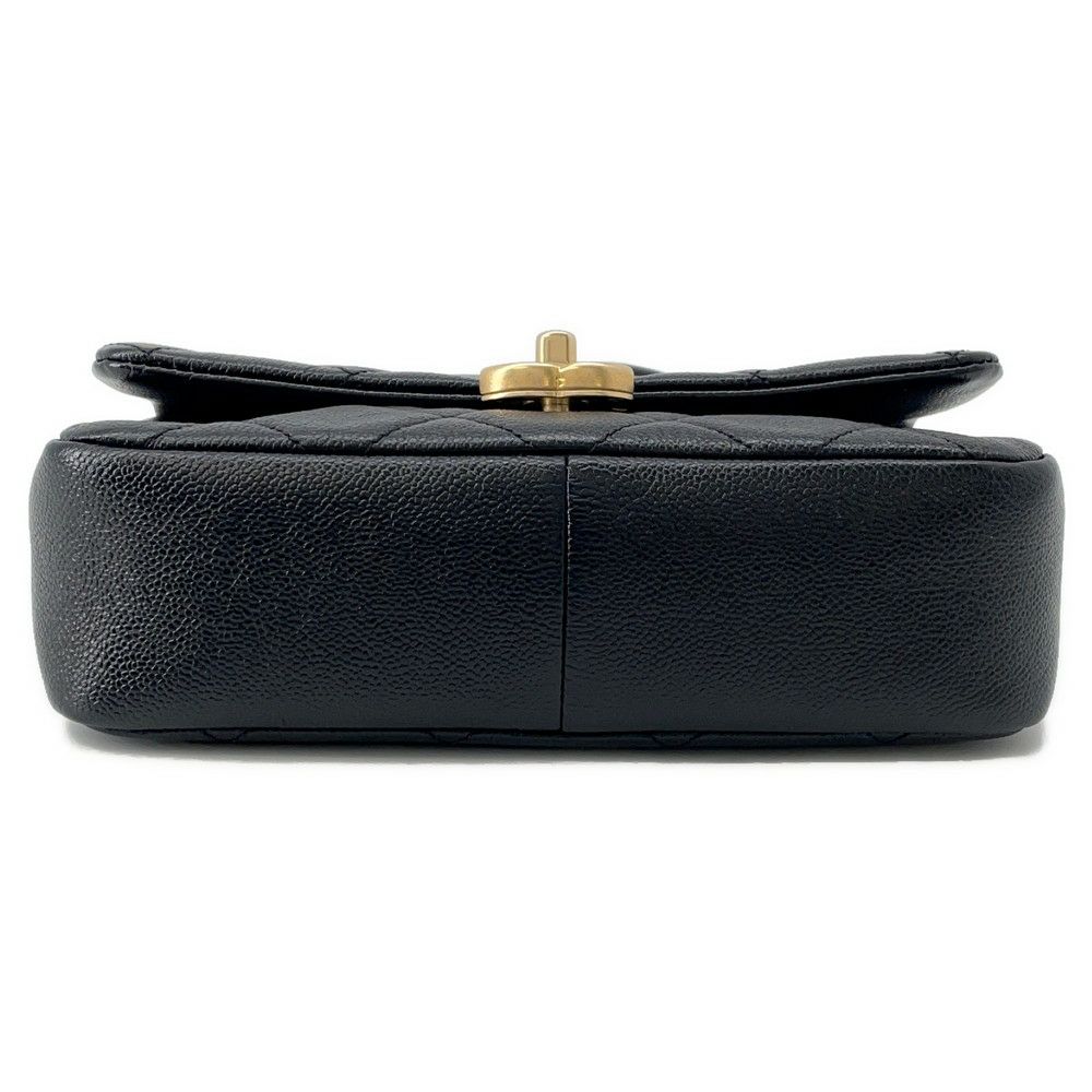 シャネル チェーンショルダーバッグ マトラッセ メロディチェーン ココマーク キャビアスキン AS3103 CHANEL 黒