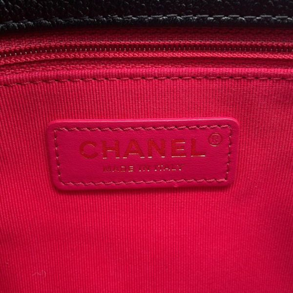 シャネル チェーンショルダーバッグ マトラッセ メロディチェーン ココマーク キャビアスキン AS3103 CHANEL 黒