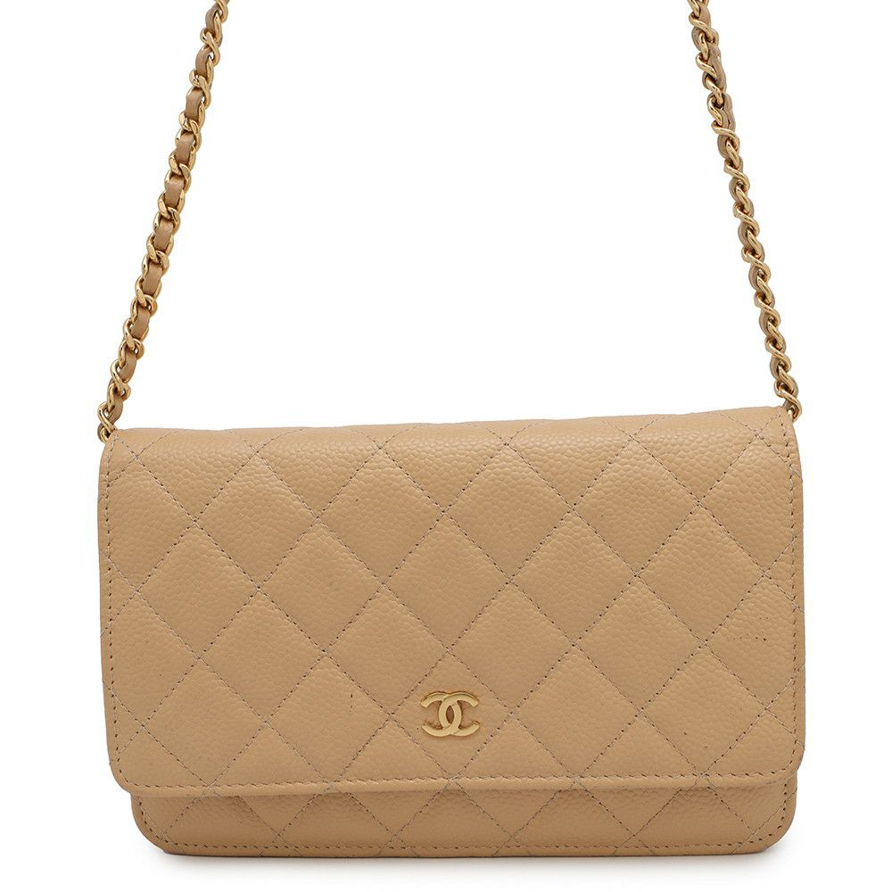 シャネル チェーンウォレット マトラッセ ココマーク キャビアスキン A33814 CHANEL 財布