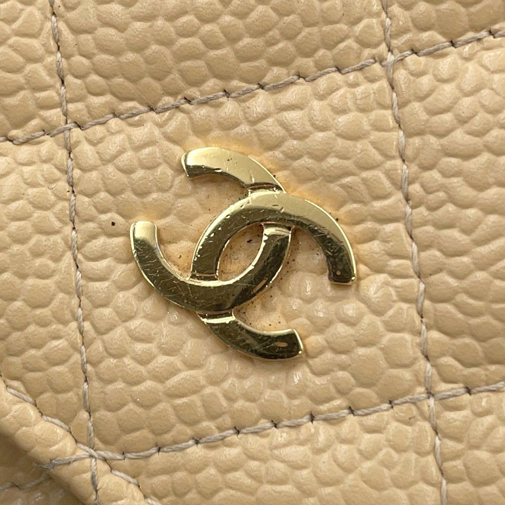 シャネル チェーンウォレット マトラッセ ココマーク キャビアスキン A33814 CHANEL 財布